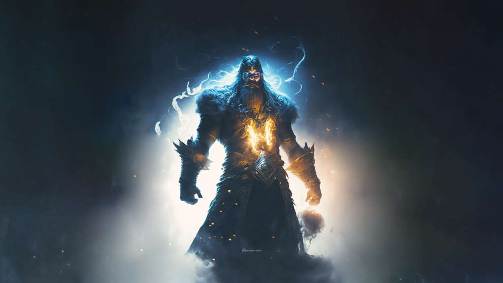 Digital Art - Viking God - in Fire and Ice Saga. Episode 3
